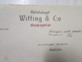 Aktiobolaget Witting & C:o Osakeyhtiö, 22. januari 1921. -asiakirja