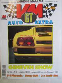 Vauhdin Maailma 1990 nr 4 -mm. Formula 1 1990, Formula 1 USA:n GP Phoenix, Ralli-SM Pohjola-ralli, Ralli-SM Kymenlaakso aina sama naama, Drag-MM Gatornationals,