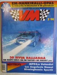 Vauhdin Maailma 1994 nr 2 -mm. Ralli MM Monte Carlo, Tunturi Ralli, formula 1 numerot ne eivät valehtele, Formula 1 säännöt 1994, JJ Benettonille Unidet Colors