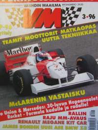 Vauhdin Maailma 1996 nr 3 -mm.Formula 1 1996, Teamit ja kisakalenteri, Moottorit, Tekniikka ja uudistuksia, McLaren ryhdistäytyy, 30-luvun Hopeanuolet, Sotaa USA:n