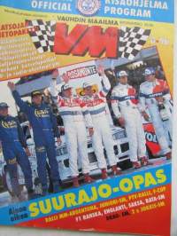 Vauhdin Maailma 1996 nr 8 -mm. Ralli-MM Argentiina Tommi ei ole mikään pommi, Junnu ja Naiset SM Tikkisen vuoro, F-Cup Vammala ja vettä tuli, Formula 1 Ranska