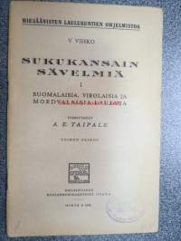 Sukukansain sävelmiä I Suomalaisia, virolaisia ja mordvalaisia lauluja Miesäänisten laulukkuntien ohjelmistoa V vihko