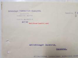Aktiebolaget Tornator Osakeyhtiö, Imatra 2. toukokuuta 1921 -asiakirja