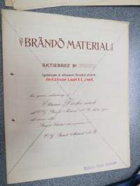 Oy Brändö Material Ab, ett tusen finska mark, Brändö 1919 -osakekirja
