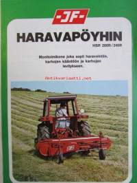 JF Haravapöyhin Monitoimikone joka sopii haravointiin karhojen kääntöön ja karhojen levitykseen -Maatalouskoneen myyntisesite