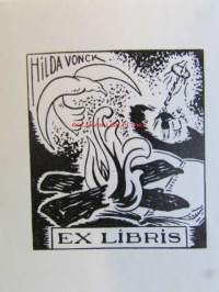 Ex Libris Hilda Vonck -kirjanomistajamerkki