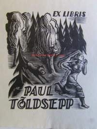 Ex Libris Paul Töldsepp -kirjanomistajamerkki