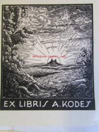 Ex Libris A.Kodes -kirjanomistajamerkki