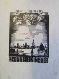 Ex Libris Yvonne Fesigher -kirjanomistajamerkki