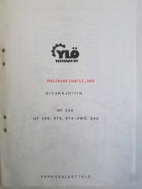 Ylö sivurajoitin MF 240, 265, 675, 675-4WD, 690 -varaosaluettelo