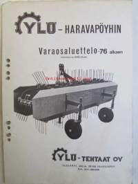 Ylö Haravapöyhin, valmistus no 6565 alkaen -varaosaluettelo -76