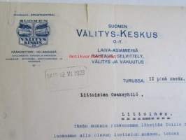 Suomen Välitys-Keskus Oy, Turussa 2. kesäkuuta 1923 -asiakirja