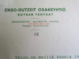 Enso-Gutseit Osakeyhtiö, Kotkassa toukokuun 29. 1942. -asiakirja