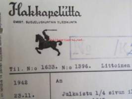 Hakkapeliitta, Littoinen 23.11. 1942 -asiakirja