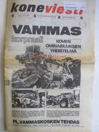 Koneviesti 1972 nr 9 -mm. Pohjoismaista maatalous- ja metsäkoneteollisuutta Norja, Perunan istutus muuttunut kylvöksi, Elämäni Sato, Irtolannoitusseminaari,