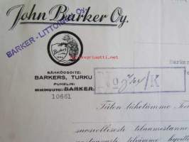 John Barker Oy, joulukuu 1. 1942. -asiakirja