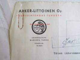 Barker - Littoinen Oy Puuvillatehdas, joulukuun 31. 1943. -asiakirja