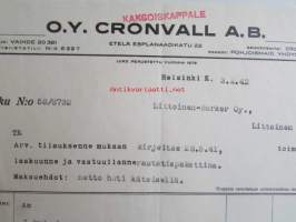 Oy Cronwall Ab, 3.2. 1942. -asiakirja