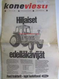 Koneviesti 1974 nr 9 -mm. Lämpimällä ilmalla sähköllä vai dieselmoottorilla, Kaksi kotimaista letkukalustoa, Ruotsalainen kasteluautomaatti,