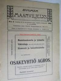 Suomen Maanviljelys 1915 nr 2, Säfstaholmin omena, nuorten hevosten kengittämisestä, Wickströmin moottorit