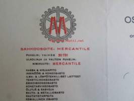 Osakeyhtiö Mercantile, Helsinki joulukuun 24. 1937 - asiakirja