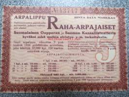 Raha-arpa, Raha-arpajaiset toukokuu 1934 nr 43747