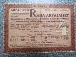 Raha-arpa, Raha-arpajaiset huhtikuu 1934 nr 03572