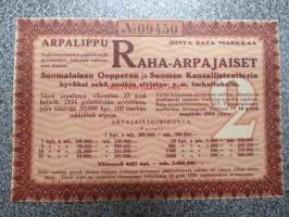Raha-arpa, Raha-arpajaiset helmikuu 1934 nr 09450