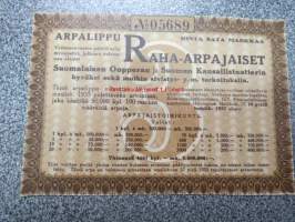 Raha-arpa, Raha-arpajaiset maaliskuu 1933 nr 05689