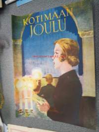 Kotimaan Joulu 1946, sisältää mm. artikkelit; Aarteita suomalaisen pirtin kirjahyllystä (Eino Sormunen), O. Hallesby - Jumalan vanki ihmisten vankina, Vierailu