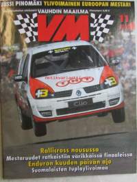 Vauhdin Maailma 2004 nr 11 -mm. Ralli-SM Uusikaupunki Suosikki kompuroi, Ralli-MM Wales Norjalainen kypärätemppu, Ralli-MM Italia Uusi soratalli, Ralli-SM Nupret