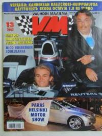 Vauhdin Maailma 2002 nr 13 -mm. Kannessa Nico ja Keke Rosberg. Frank Williams, Kotimainen rata-autoilu, Formula 1 kausi 2002, VM esittelee Alberto Ascari, CART