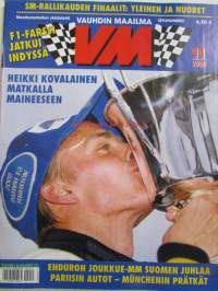Vauhdin Maailma 2002 nr 11 -mm. Ralli-SM Hyvinkää & San Remo, Ralli-SM Nuoret & Naiset Kerava, F-Cup Tampere, Historic Rally Trophy Alajärvi, Formula 1 Italia &