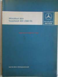 Mercedes-Benz Moottori 601 tyypissä 201 (190 D) - Ohjevihkonen huoltoa varten, Katso tarkemmat mallit ja sisällysluettelo kuvista