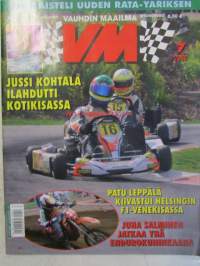 Vauhdin Maailma 2002 nr 7 -mm. Formula Super A MM-Karting Alahärmä, Formula 1 Kanada & Saksa, Le Mans 24h, CART & IRL Milwaukee, Laguna Seca, Portland & Teksas