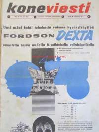 Koneviesti 1960 nr 18 -mm. Massey Fergusson perunannostokone, Tekniikan miehiä Loimaalta, kotitarve myllyjä, Työpajat ja työkoneet, Puristin-sarjatyökalut