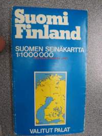 Suomi Finland Suomen seinäkartta 1 : 000 000