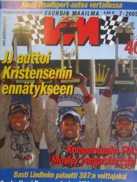 Vauhdin Maailma 2005 nr. 7 -mm. MM-rallien tulevaisuus, Mitsubishi ja Neste Ralli, Ralli-MM Turkki, Kreikka ja Valkeakoski, Guy Colsoul Rallysport, Ralli-SM Nuoret