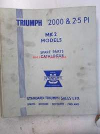 British Leyland Triumph 2000 & 2.5 P.I. Mark 2 Models, '2000' Models Commission No ME1 and Future And '2.5 P.I.' Models Commission No MG1 and Future, Spare Parts