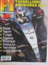 Vauhdin Maailma 2004 F1 kausiopas.Kausi 2004 starttaamassa, Sääntöjen kertausta, F1 sanastoa, F1 teamien halutut työpaikat, F1 sirkuksen näyttämöt, F1