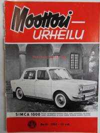 Moottori-urheilu 1961 nr 12 -mm. Kannessa Simca 1000, 183 267 henkilöauto rekisterissä Suomessa 1960,NSU-125 ennätyspyörä, Autolla Etelä-Amerikassa, Vauxhall