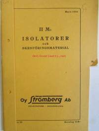 Isolatorer och skenföringsmaterial - markkinointimateriaalia Luettelo II M1 no. 28