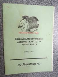 Strömberg oikosulkumoottoreiden asennus-, käyttö- ja hoito-ohjeita 34 HXU 2 S1 C Anvisningar för montage, drift och skötsel av kortslutna motorer